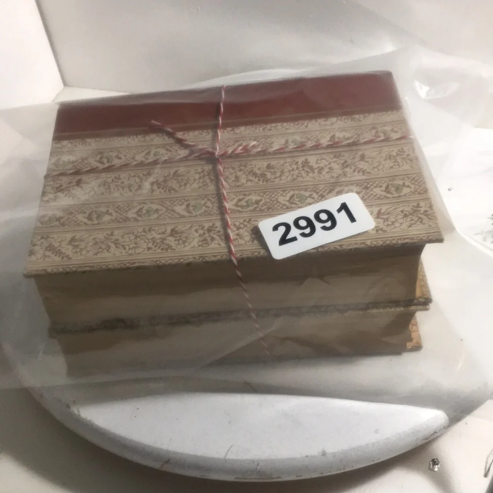 Vintage cloth bound book stacks (2)